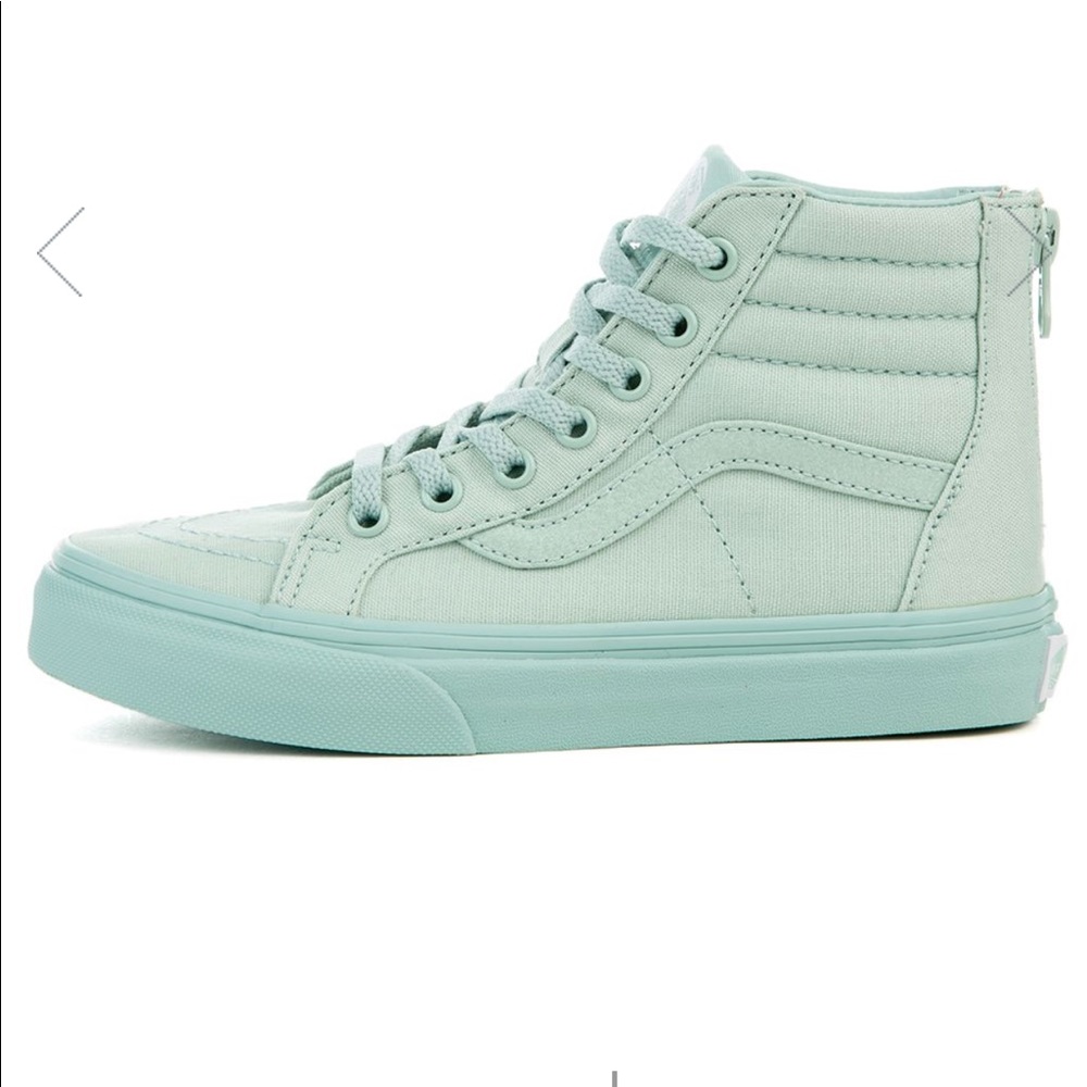 Vans SK8-HI ZIP toddler 11 harbor gray glitter